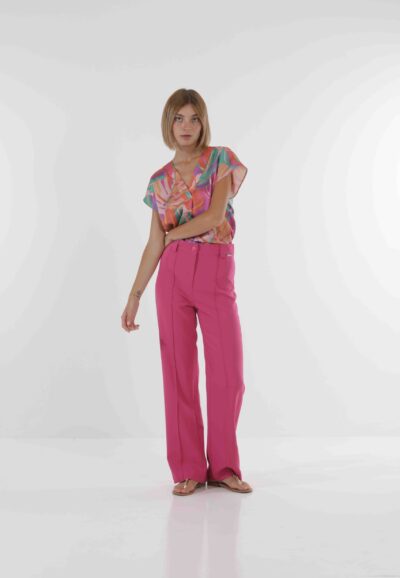 MIMÌ MUÀ Firenze MRAI-2629 Pantalone dritto tecnico fucsia