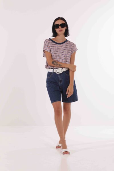 MIMÌ MUÀ Firenze ZDAI-2653 Shorts di jeans blu medio