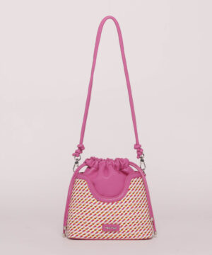MIMÌ MUÀ Firenze M8-H200758 Borsa a secchiello fucsia intreccio