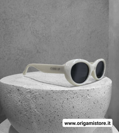 Close Up SG011 Occhiali da sole cat-eye ovali bianco