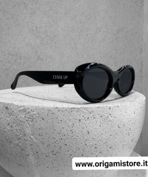 Close Up SG011 Occhiali da sole cat-eye ovali nero