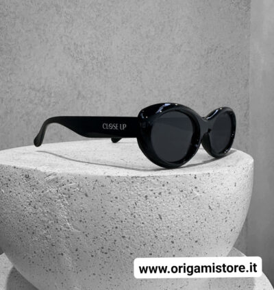 Close Up SG011 Occhiali da sole cat-eye ovali nero