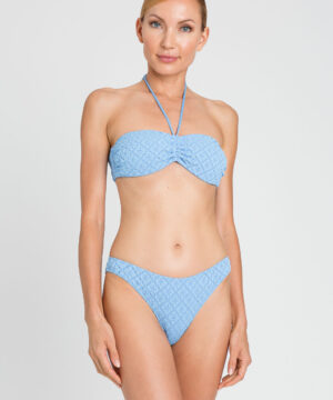 TWINSET 241LMMB11 Fascia da bagno azzurro ricamo sangallo