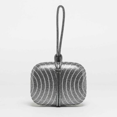 MIMÌ MUÀ Firenze M8-M200880 Clutch argento con strass
