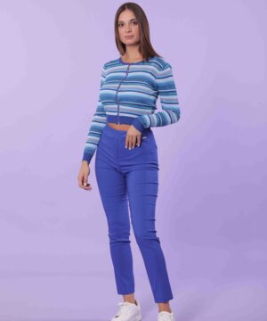 MIMÌ MUÀ Firenze MSAG-2520 Pantalone bengalina bluette