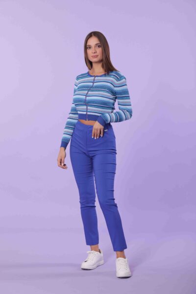 MIMÌ MUÀ Firenze MSAG-2520 Pantalone bengalina bluette