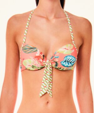 LIU JO VA4046J6448 Push up da bagno corallo stampa jungle