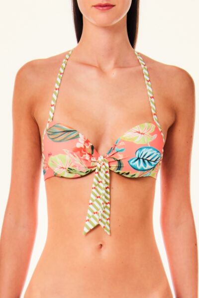 LIU JO VA4046J6448 Push up da bagno corallo stampa jungle