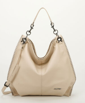 MIMÌ MUÀ Firenze M8-H200979 Borsa a spalla panna con anelli