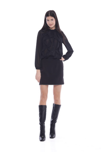MIMÌ MUÀ Firenze MRAL-5270 Gonna corta nero con strass