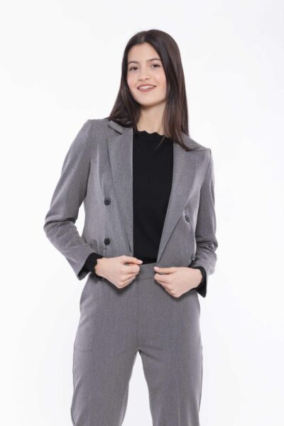 MIMÌ MUÀ Firenze MRAL-6487 Giacca corta glitterata grigio