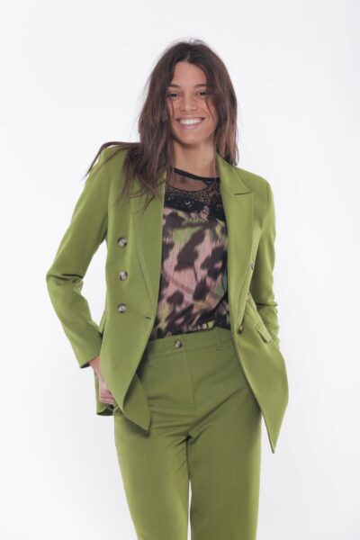 MIMÌ MUÀ Firenze MRAL-6491 Giacca doppiopetto verde