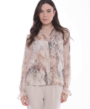 MIMÌ MUÀ Firenze MSAL-1736 Camicia fantasia pitone lurex