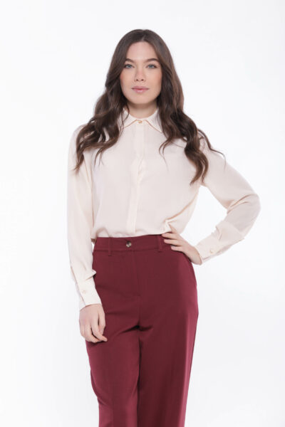 MIMÌ MUÀ Firenze MSAL-1737 Camicia cipria in georgette