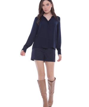 MIMÌ MUÀ Firenze MSAL-2695 Pantalone short gessato blu