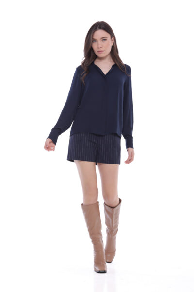 MIMÌ MUÀ Firenze MSAL-2695 Pantalone short gessato blu