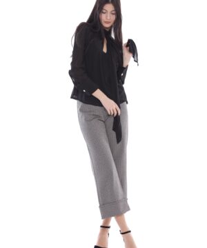 MIMÌ MUÀ Firenze MSAL-2696 Pantalone jacquard con risvolto
