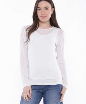 MIMÌ MUÀ Firenze SFAL-1700 T-shirt basic panna