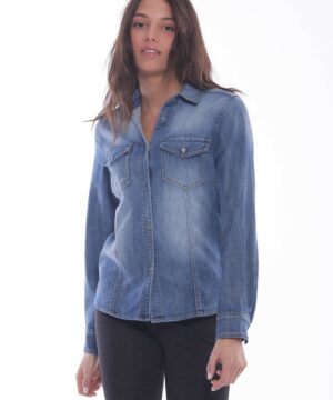 MIMÌ MUÀ Firenze ZDAL-1758 Camicia in jeans blu