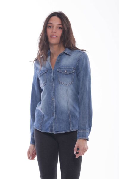 MIMÌ MUÀ Firenze ZDAL-1758 Camicia in jeans blu