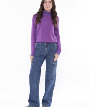 MIMÌ MUÀ Firenze ZDAL-2675 Jeans cargo blu medio