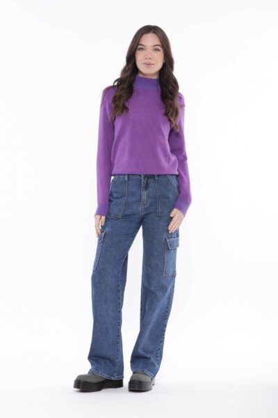 MIMÌ MUÀ Firenze ZDAL-2675 Jeans cargo blu medio