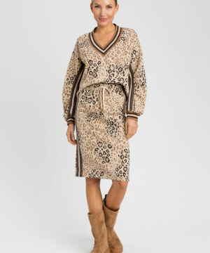 TWINSET 242LI2UEE Gonna longuette animalier jacquard