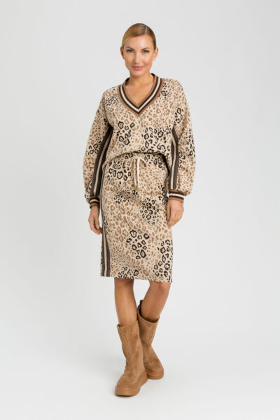 TWINSET 242LI2UEE Gonna longuette animalier jacquard