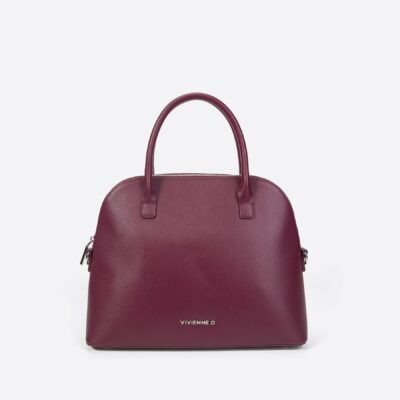 VIVIENNE D V083 Borsa a mano saffiano bordeaux