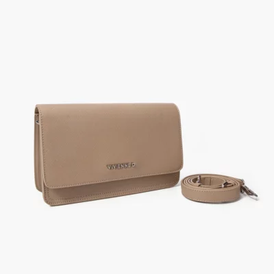 VIVIENNE D V086 Borsa a tracolla saffiano cammello