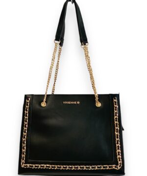 VIVIENNE D V088 Borsa a spalla nero con catena