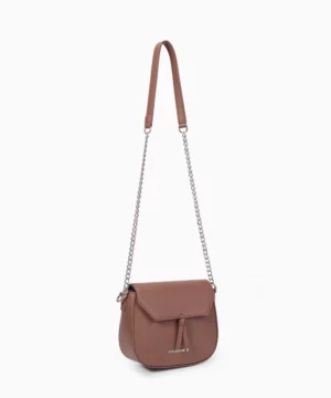 VIVIENNE D V095 Borsa a tracolla marrone con patta