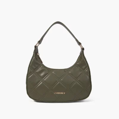 VIVIENNE D V102 Borsa hobo verde trapuntata