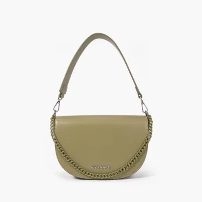 VIVIENNE D V109 Borsa a tracolla verde con catena