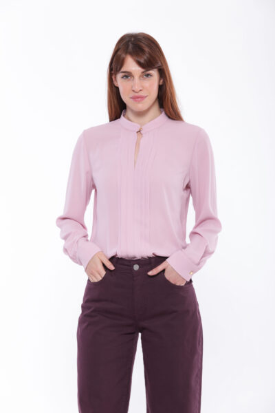 MIMÌ MUÀ Firenze FFAL-1719 Blusa cipria con pieghe