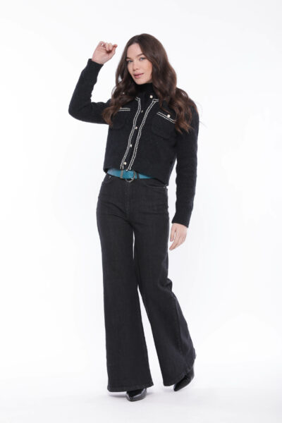 MIMÌ MUÀ Firenze LSAL-2671 Jeans palazzo nero