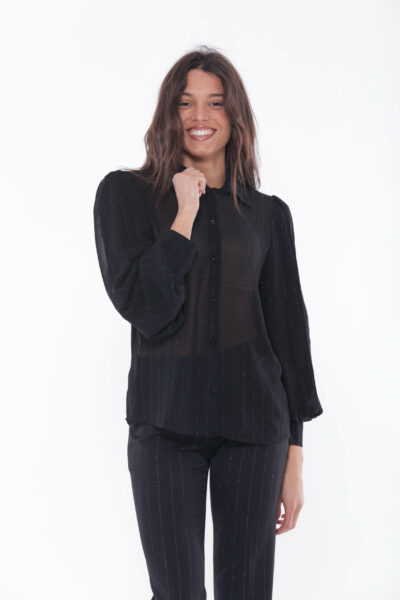MIMÌ MUÀ Firenze MRAL-1752 Camicia in georgette a righe lurex