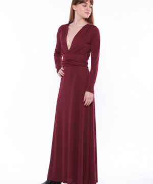 MIMÌ MUÀ Firenze MRAL-4381 Abito lungo bordeaux