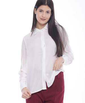 MIMÌ MUÀ Firenze MSAL-1737 Camicia bianco in georgette