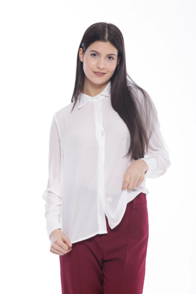 MIMÌ MUÀ Firenze MSAL-1737 Camicia bianco in georgette