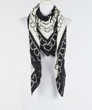 TWINSET 242LI4A00 Kefiah con stampa a cuori