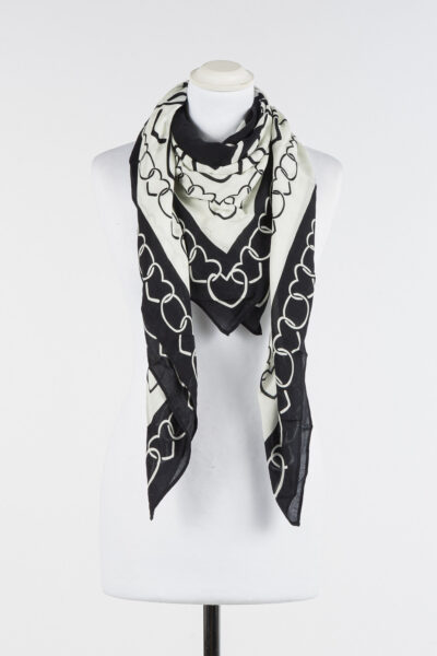 TWINSET 242LI4A00 Kefiah con stampa a cuori