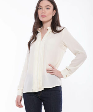 MIMÌ MUÀ Firenze FFAL-1719 Blusa panna con pieghe