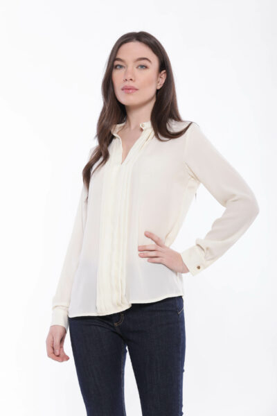 MIMÌ MUÀ Firenze FFAL-1719 Blusa panna con pieghe