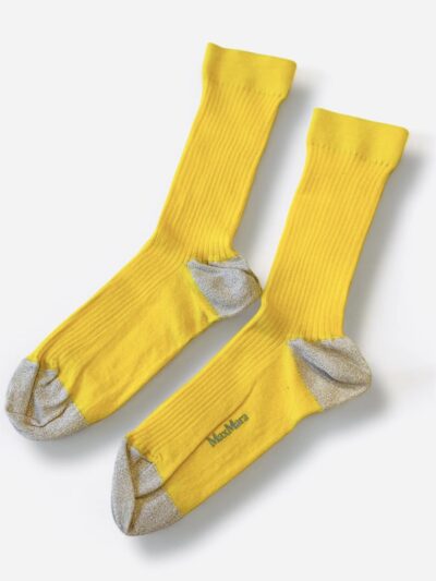 MAX MARA Cordoba Calzino corto giallo con lurex