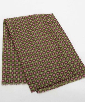 MIMÌ MUÀ Firenze STAL-9014 Foulard verde fantasia geometrica