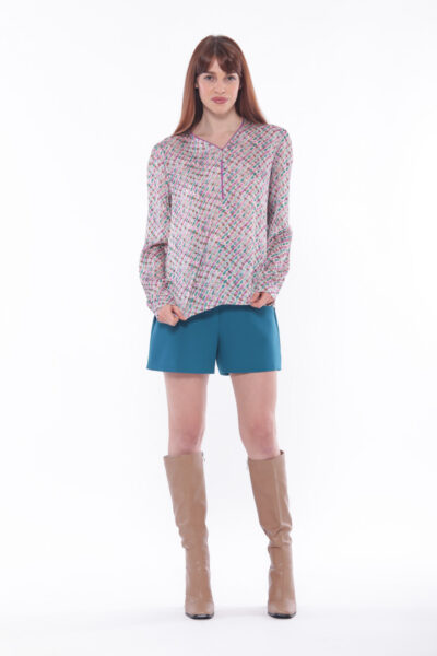 MIMÌ MUÀ Firenze ESAL-2688 Pantalone short tecnico ottanio