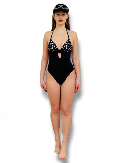 LIU JO VA5112J6447 Costume intero nero con perle