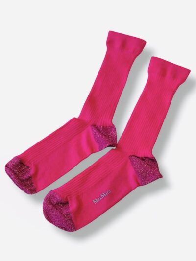 MAX MARA Cordoba Calzino corto fucsia con lurex