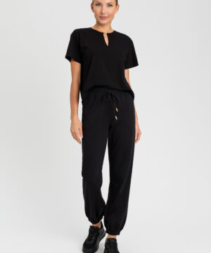 TWINSET 242LI2ZCC T-shirt nero con morsetto cuore